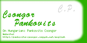 csongor pankovits business card